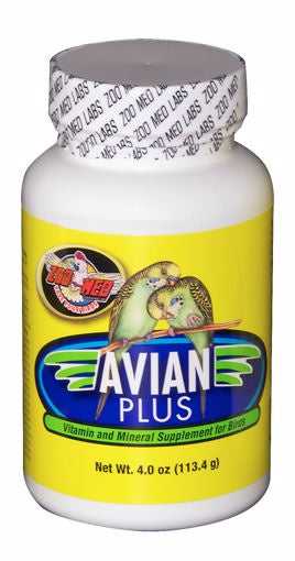 Zoo Med Avian Plus Bird Vitamin - 4oz