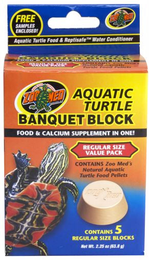 Zoo Med Aquatic Turtle Banquet Block 5pk - 2.25oz