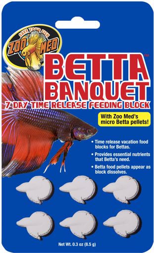 Zoo Med Betta Banquet Feeding Block- 6 pk