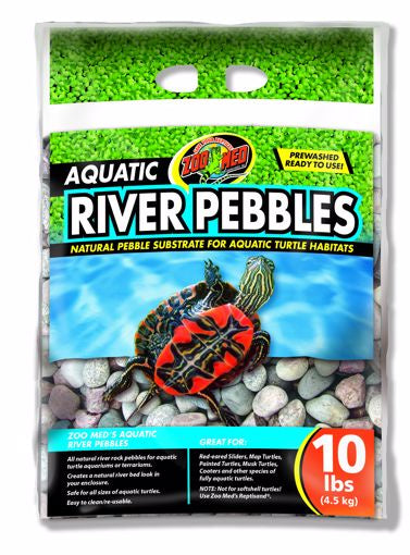 Zoo Med Aquatic River Pebbles 10lbs
