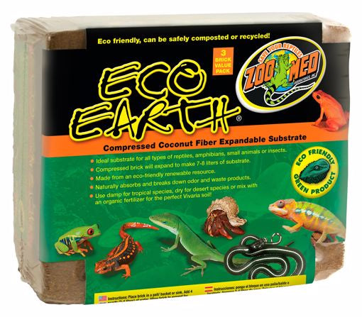 Zoo Med Eco Earth Brick - 3pk
