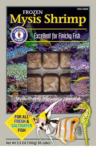 SF Mysis Shrimp Cubes Frozen 3.5 oz