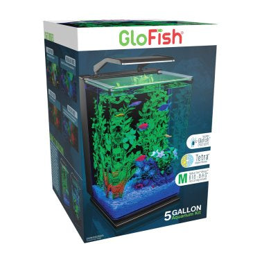 Tetra GloFish Glass Portrait Desktop Aquarium Kit 5 Gal