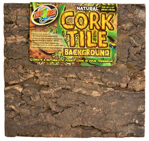 Zoo Med Cork Background Tile Natural - 12x12