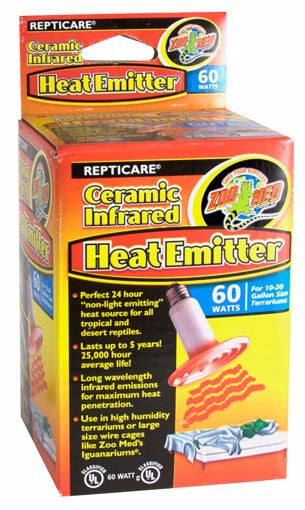 Zoo Med Bulb - Ceramic Reptile Heat Emitter 60w