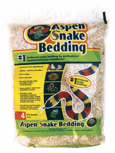 Zoo Med Aspen Snake Bedding - 4 qt