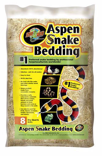 Zoo Med Aspen Snake Bedding - 8 qt