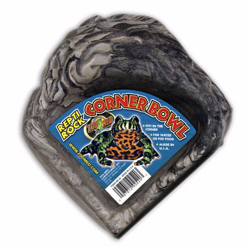 Zoo Med Repti Rock Dish Corner - Small 1.75x5x5