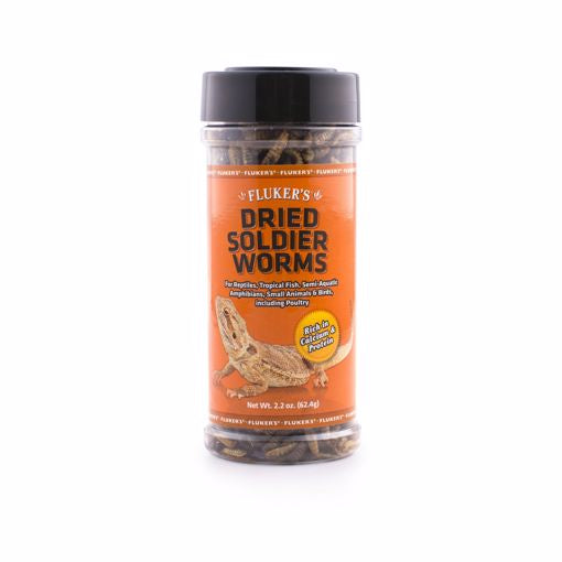 Flukers Soldier Worms 2.2 oz Dried