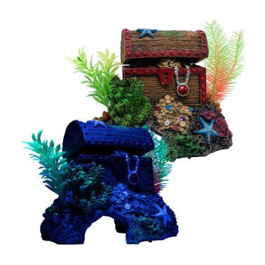 Tetra GloFish Treasure Chest Air Pump Decoration